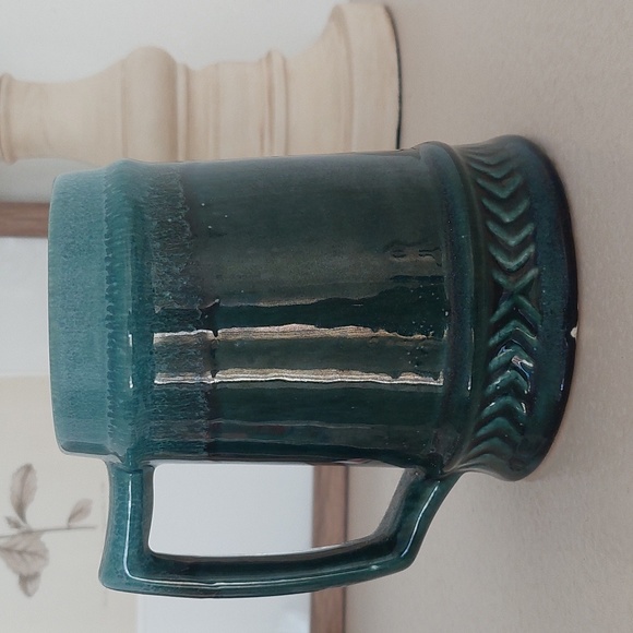 Large Turquoise Canada Pottery Beer Stein - Picture 2 of 3